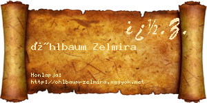 Öhlbaum Zelmira névjegykártya